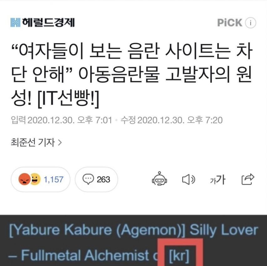 “여자들이 보는 음란 사이트는 차단 안해”뉴